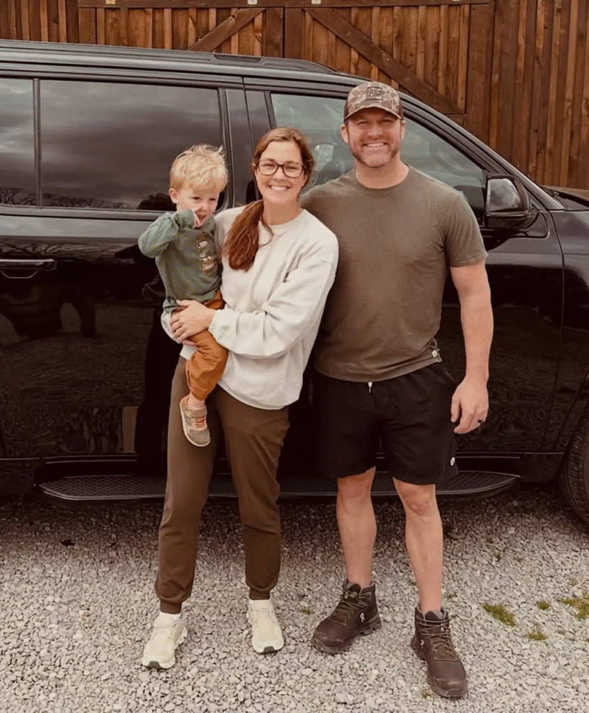 Drake White and Wife Alex with son William.
