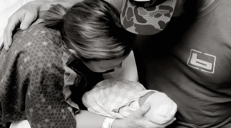 Drake White and Wife Alex with their baby
