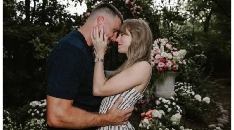 Taylor Swift and Travis Kelce.