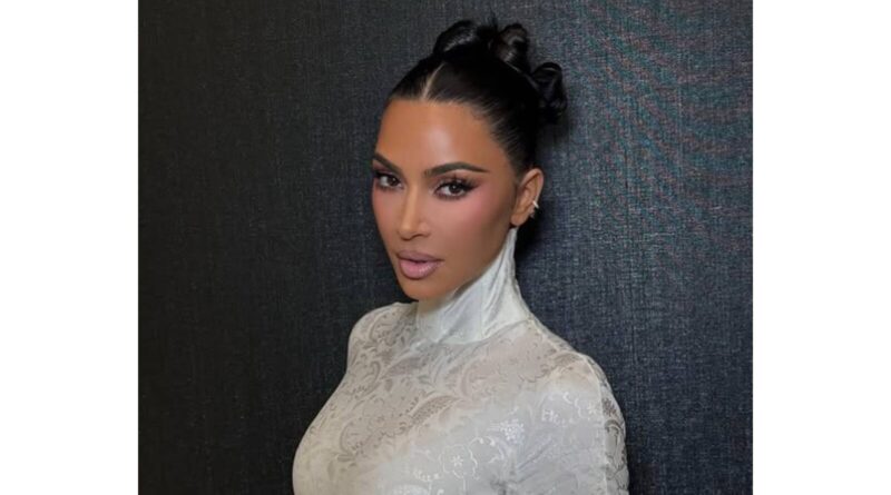 Kim Kardashian wearing white.