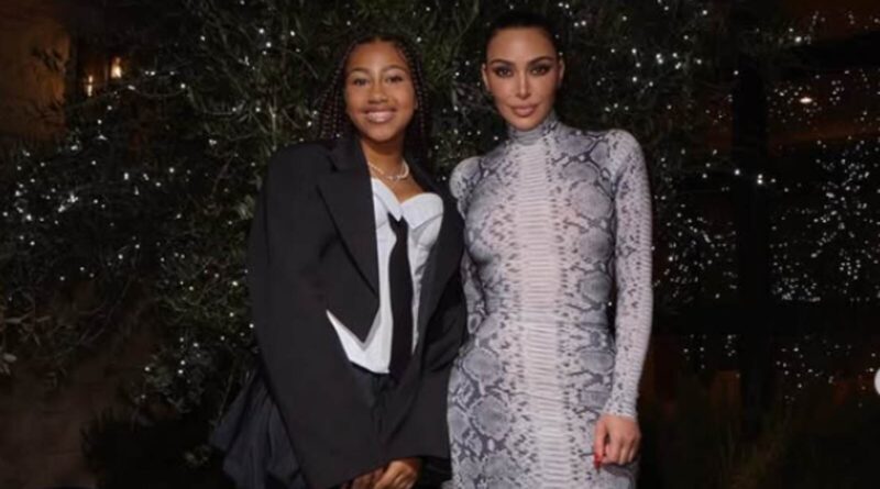 Kim Kardashian and North West.