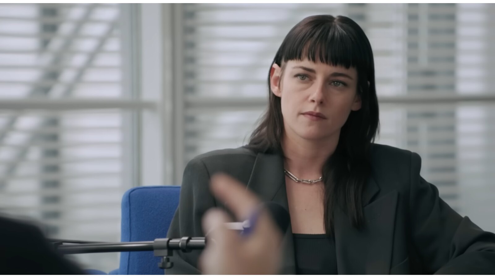 Kristen Stewart at an interview with The Interview.