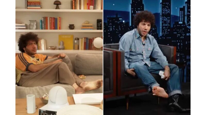 Benny Blanco on 'Friends Keep Secrets' showing his foot