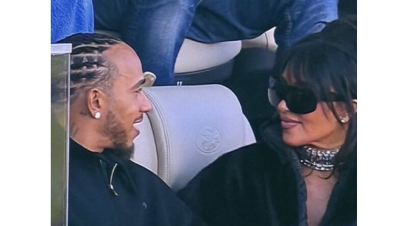 Are Kim Kardashian and Lewis Hamilton Dating? Inside Their Romantic Paris Meetup and Super Bowl Appearance Lewis Hamilton and Kim Kardashian sitting together at the Super Bowl.