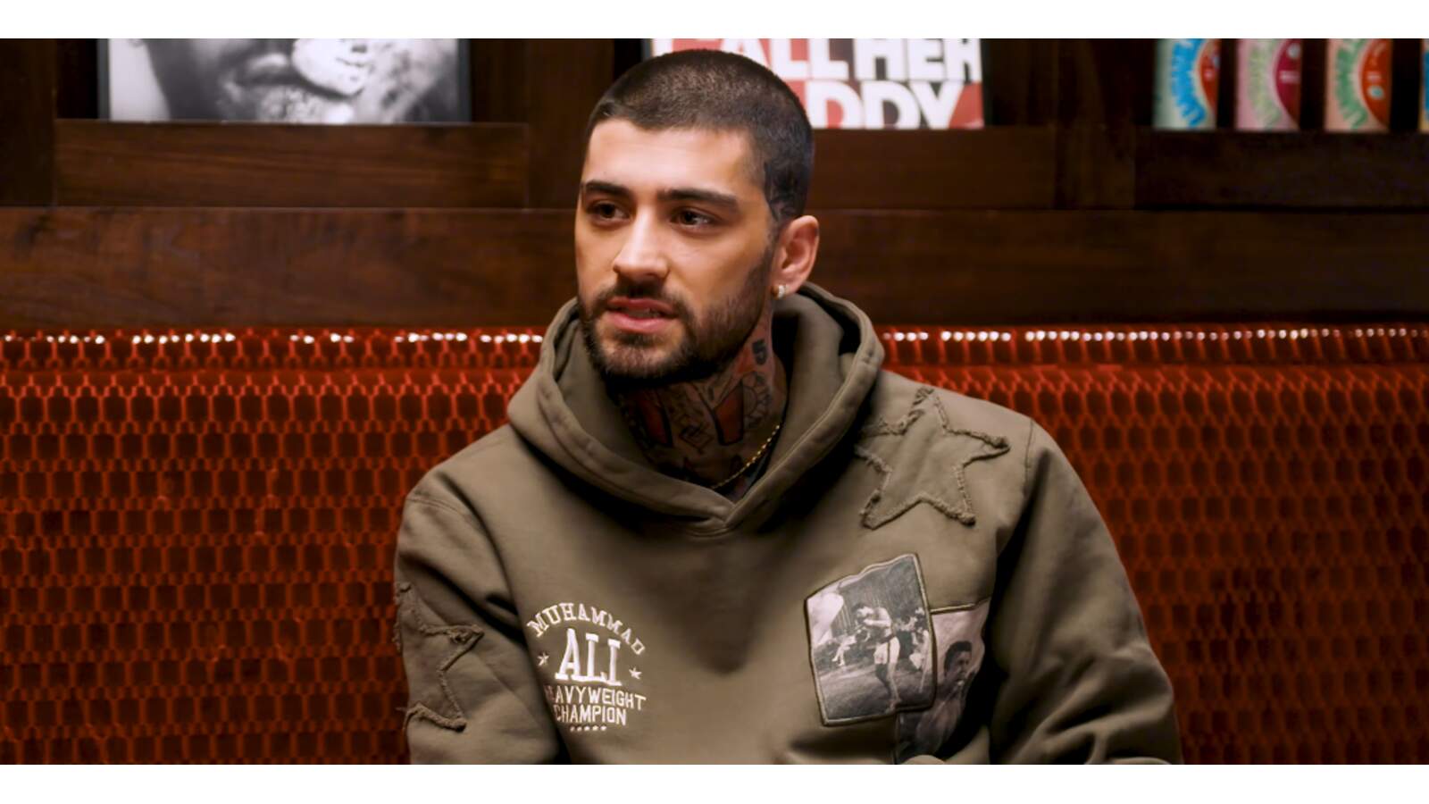 Zayn Malik at an interview with Call Her Daddy.