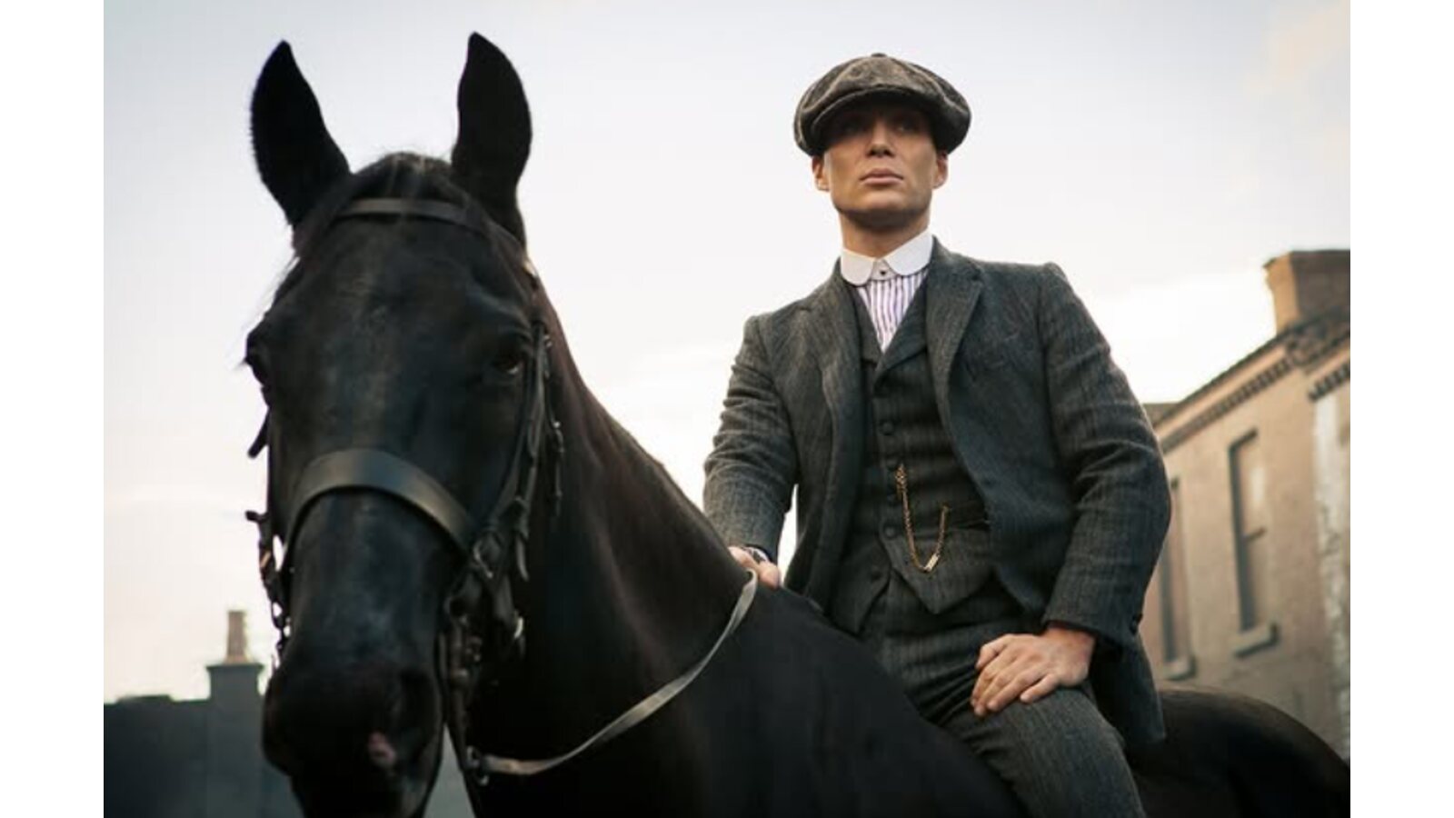 Thomas Shelby on his horse.