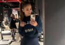 Jennifer Lopez at the gym.