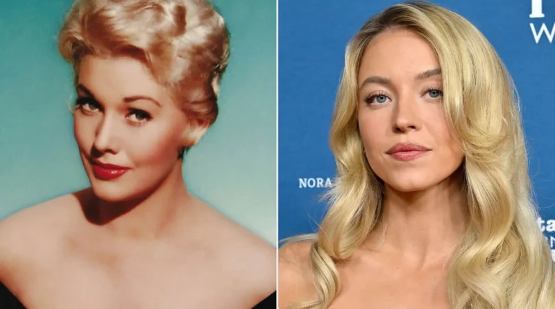 Kim Novak; Sydney Sweeney in Santa Barbara on Feb. 8, 2026.