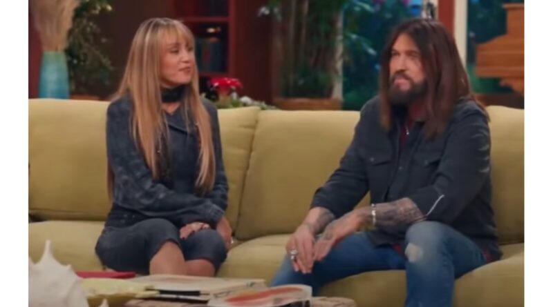 Miley Cyrus and Billy Ray Cyrus.