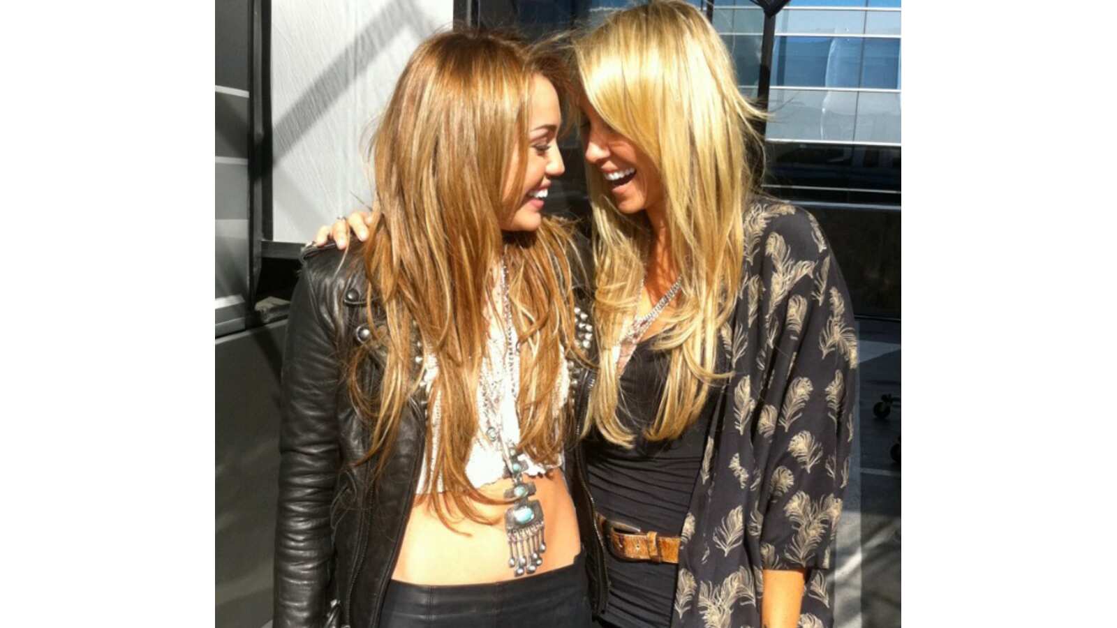 Miley and Tish Cyrus.