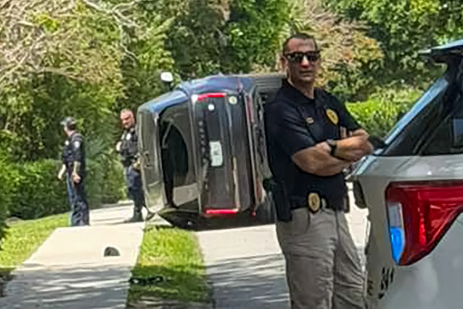 Tiger Woods' car after the March 27 incident.